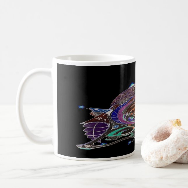 Tasse mit Weißkaffee Art 1 C.1 (Mit Donut)