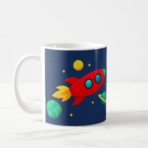 Tasse mit Weltraum-Themen-Geburtstag Navy Blau