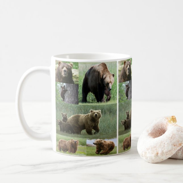 Tasse mit wild lebenden Tieren (Mit Donut)