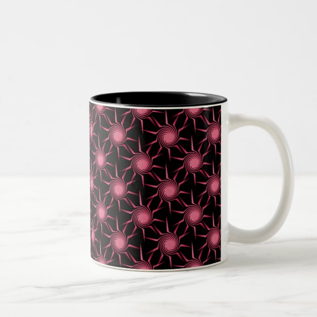 Tasse mit wirbelnden Sonnen, hellrosa (Rechts)