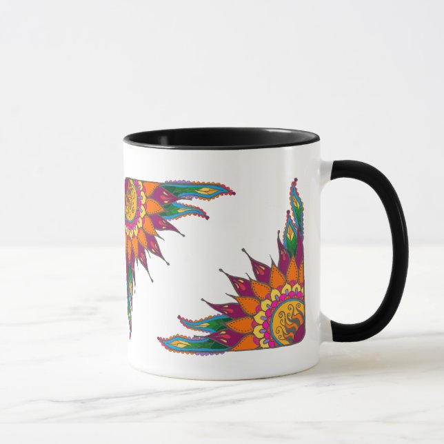 Tasse mit wunderlichem Blumenentwurf/Illumination2 (Rechts)