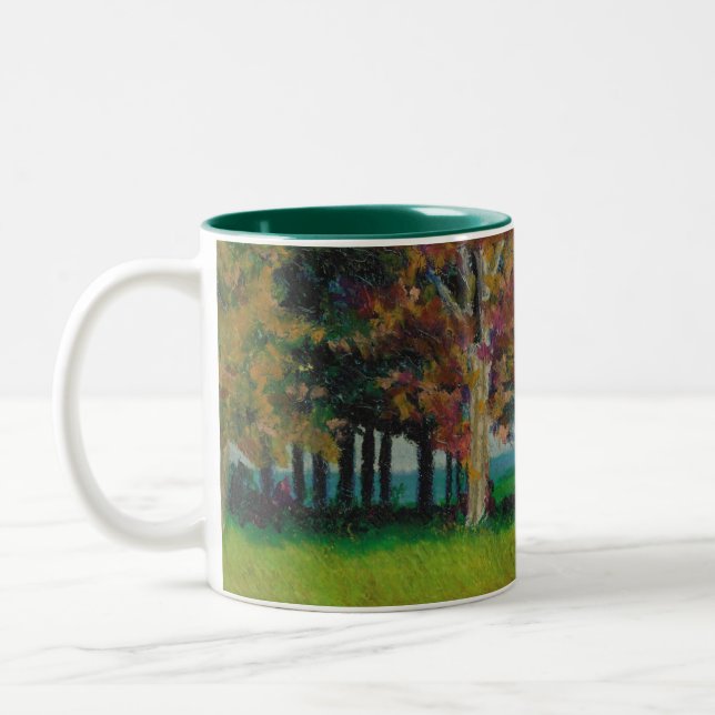 Tasse mit "Zuhause im Fall" Entwurf (Links)