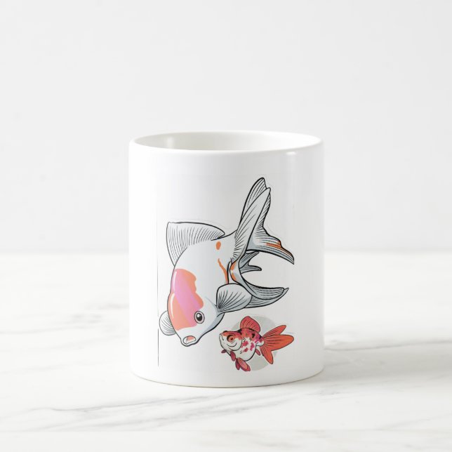 Tasse mit zwei Goldfischen (Mittel)