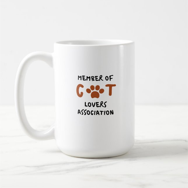 Tasse Mitglied der Katzenliebhaber-Vereinigung (Links)