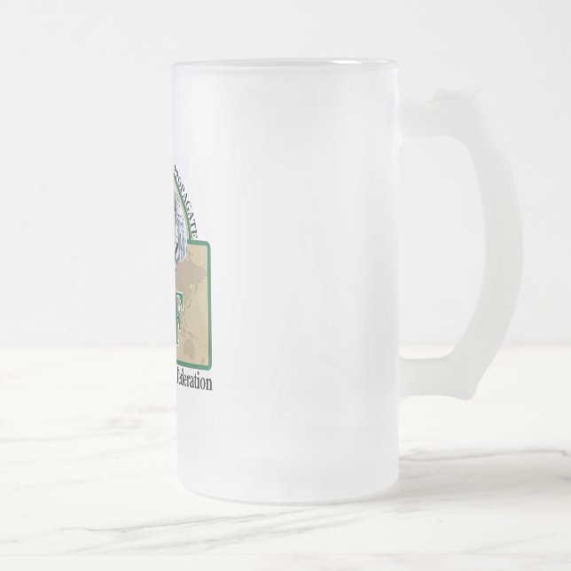 Tasse-Mitte Logo Mattglas Bierglas (Rechts)
