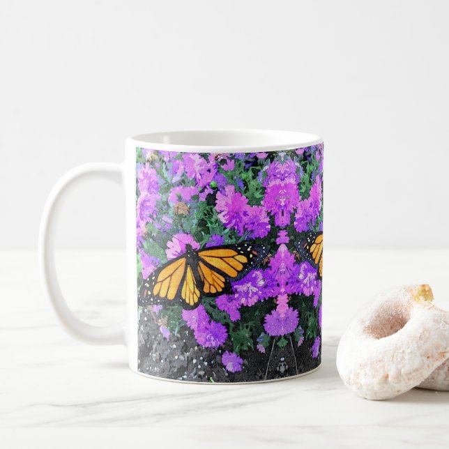 Tasse Monarch & Asters (Mit Donut)