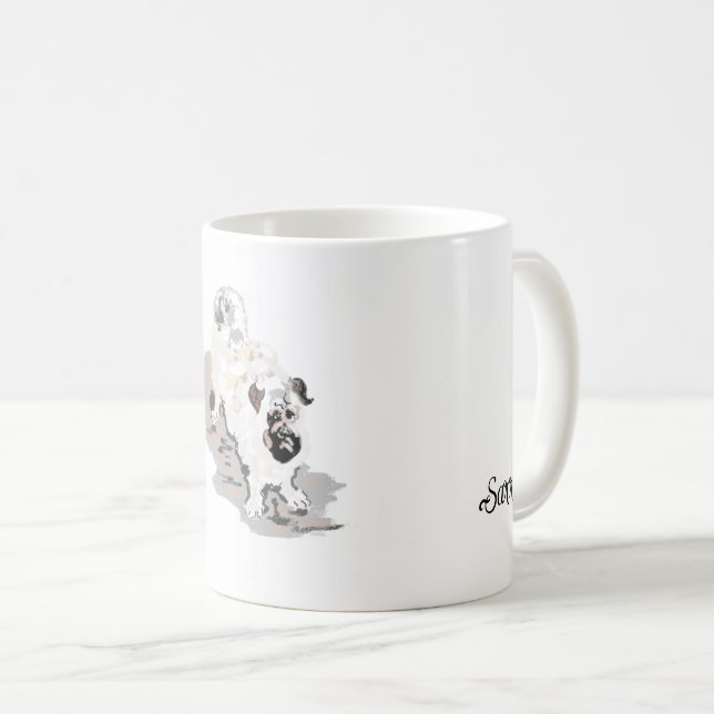 Tasse: Mops Kaffeetasse (VorderseiteRechts)
