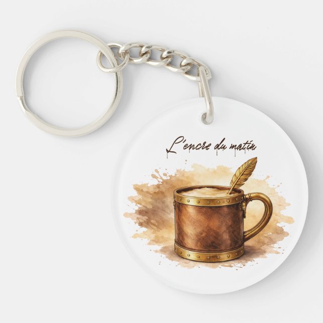 Tasse Morgentinte Schlüsselanhänger (Vorderseite)