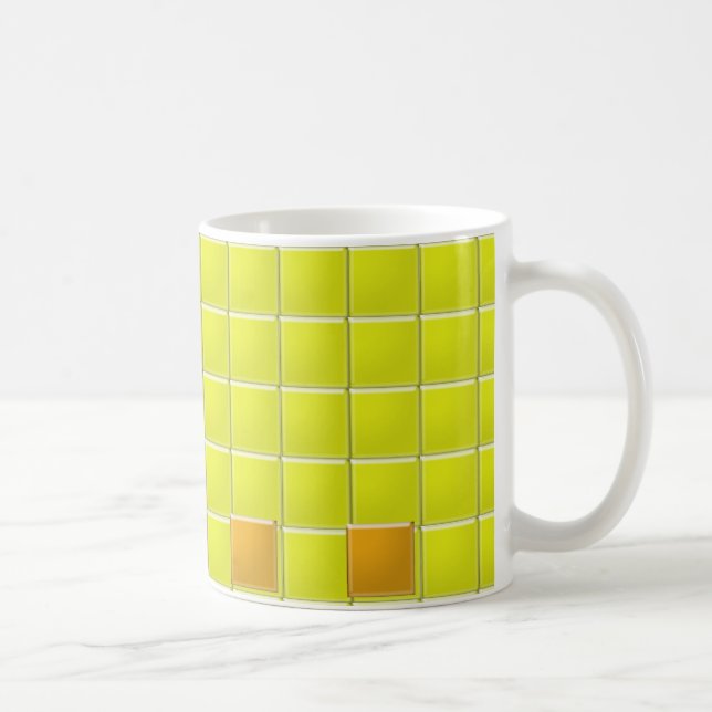 Tasse - Mosaikplätze in Gelb (Rechts)