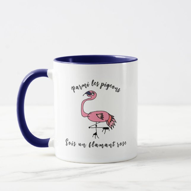 Tasse motivation - Sois un flamant rose (Links)
