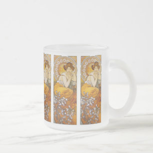 Tasse: Mucha - Art Nouveau - Topaz Mattglastasse