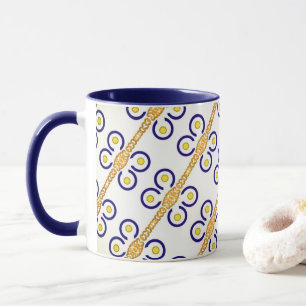 Tasse MUG 11 oz mit prächtigem blauem und gelbem