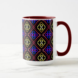 Tasse MUG Jimette Design blau gelb rot