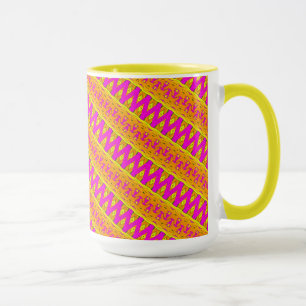 Tasse MUG Jimette Design rosa orange weiß