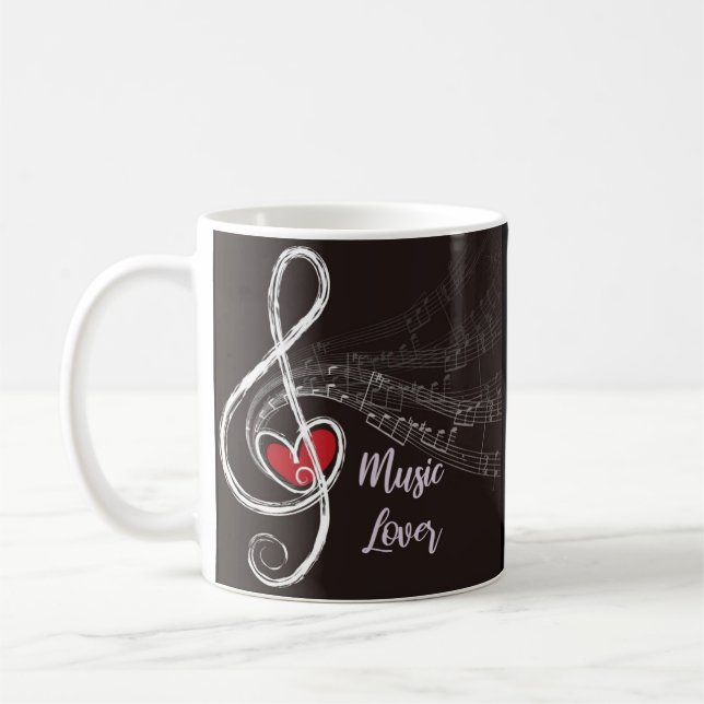 Tasse Music Lover Noten (Links)