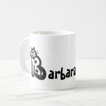 Tasse - Name mit Anfangsbuchstabe Katze Buchstabe
