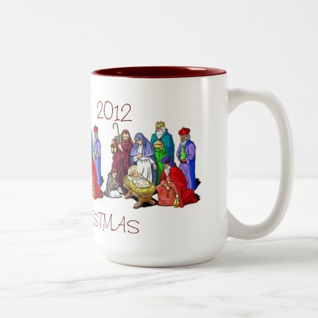 TASSE NATIVITY SCENE TRIAD PERSONALISIERT MERRY CH (Rechts)