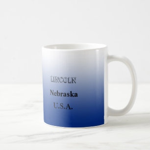 Tasse - Nebraska Staat Karte mit der Stadt
