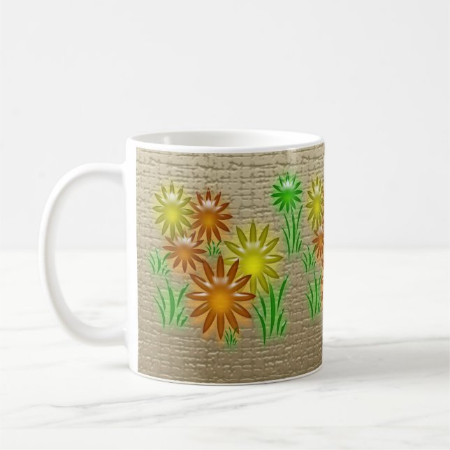 Tasse - Neon-Blume (Links)