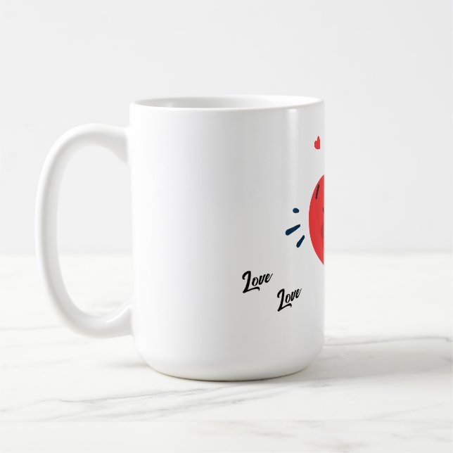 Tasse Niedlich Heart Liebe Valentinstag (Links)