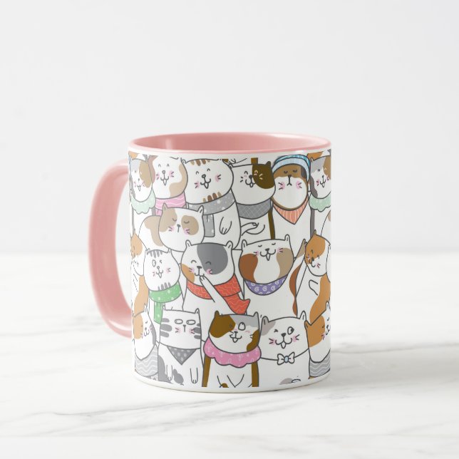 Tasse niedlich Katzen (Vorderseite Links)