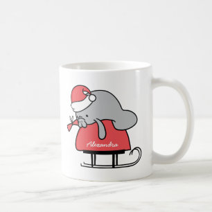 Tasse niedlich Manatee Weihnachtsnamen