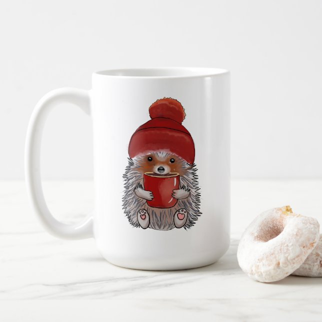 Tasse niedlicher Igel (Mit Donut)