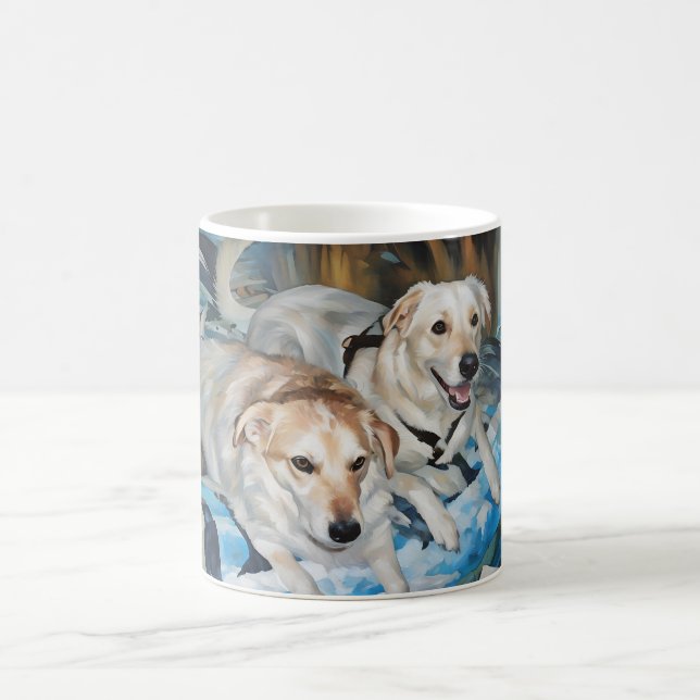 Tasse niedlicher Welpenfreunde (Mittel)