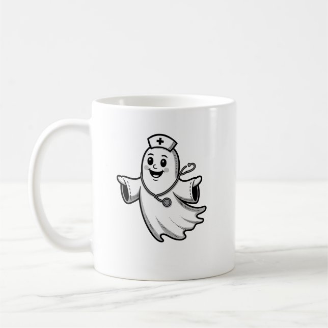 Tasse Nurse Halloween Spaß (Links)