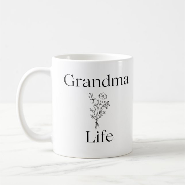 Tasse Oma Life Wildblumen (Links)