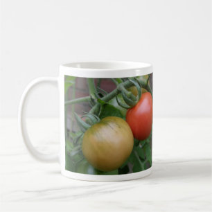 Tasse Orange und Rote Tomaten