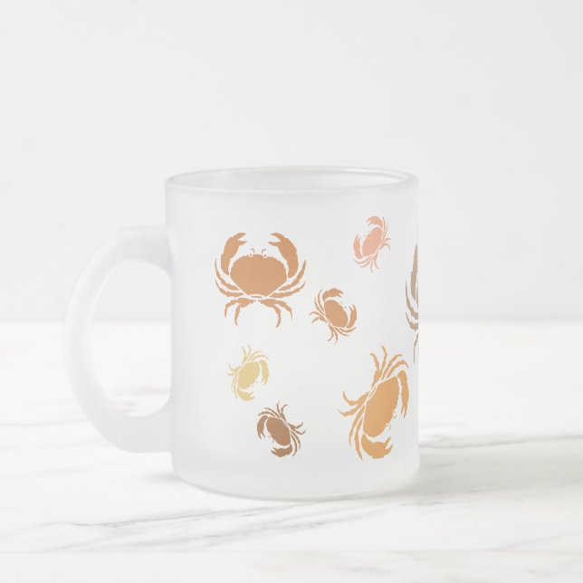Tasse - Orangefarbene und braune Krebse (Links)