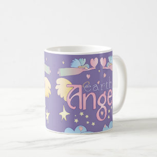 Tasse Pastel Earth Angel - Sterne, Wolken und Herz