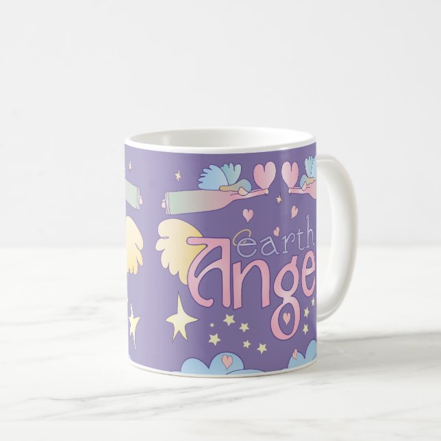 Tasse Pastel Earth Angel - Sterne, Wolken und Herz (VorderseiteRechts)