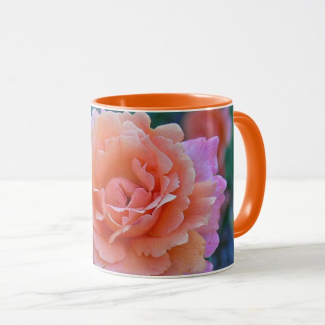 Tasse "PEACH & PINK ROSE" (VorderseiteRechts)