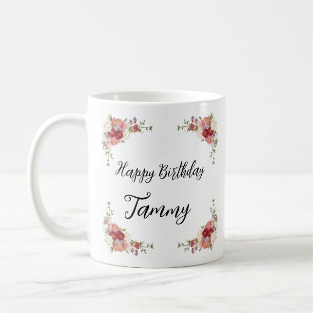 Tasse personalisierter Geburtstag - Individuelle N (Links)