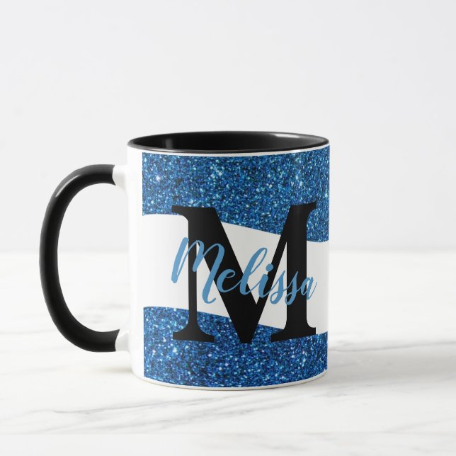 Tasse personalisierter Glitzer (Links)