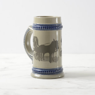 Tasse Pferd und Buggy