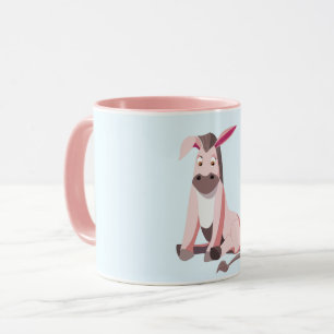 Tasse Pink Donkey - Deine Farbe - Text