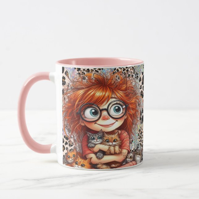 Tasse Pink I Love Cats (Links)