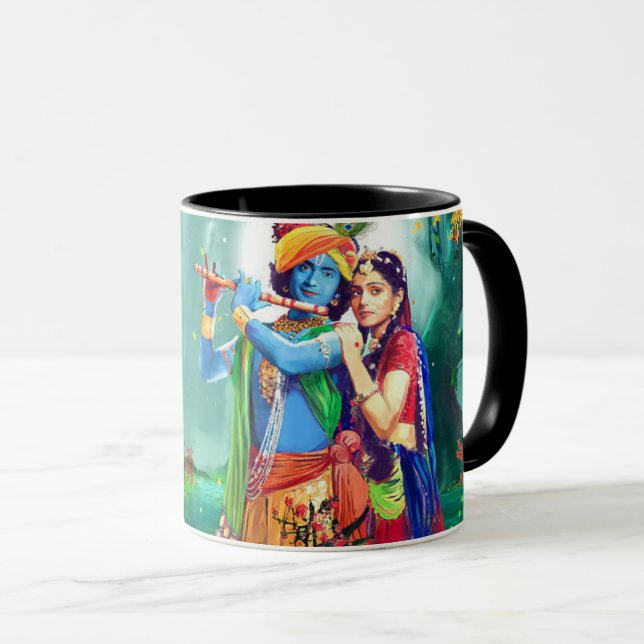 Tasse (Radha Krishna) (VorderseiteRechts)