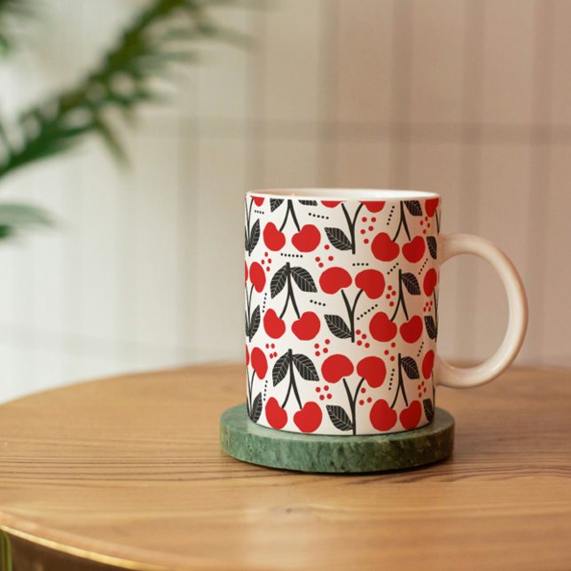Tasse Red Cherries Pattern (Von Creator hochgeladen)