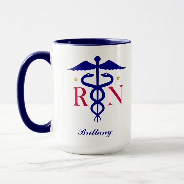 Tasse Registrierte Krankenschwester (Personalisier (Links)