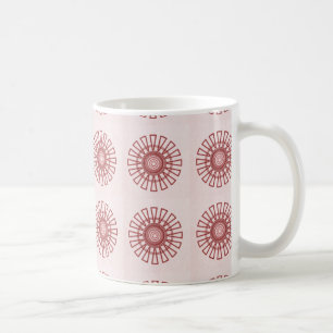 Tasse Retro Floral, Maroon