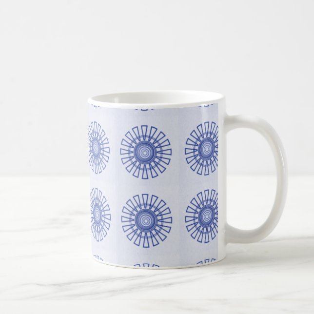 Tasse Retro Floral, Royal Blue (Rechts)