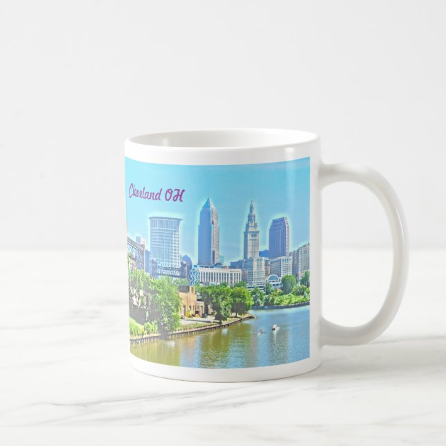 Tasse River View Cleveland Ohio (Paint Effect) (Rechts)
