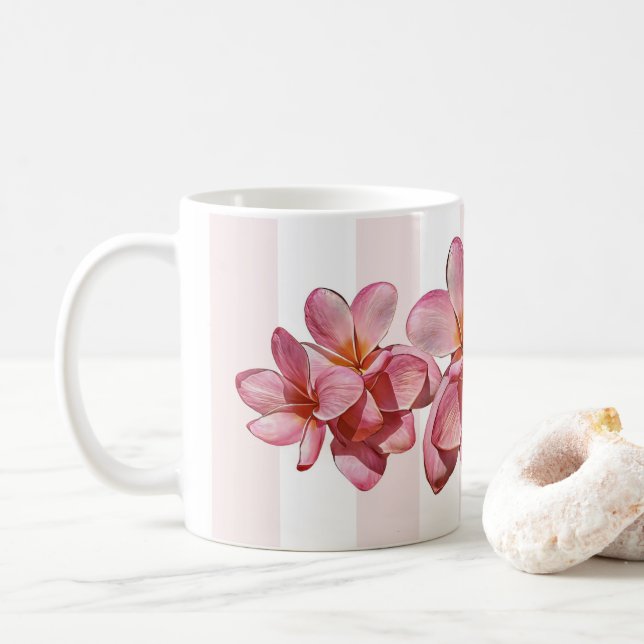 Tasse - Rosa Plumeria (Mit Donut)