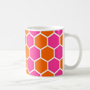 Tasse "Rosa und orange Honeycomb"