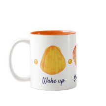 Tasse Rot und Gelb Wasserfarbe Muscheln