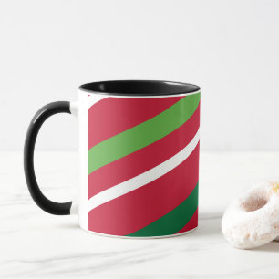 Tasse Rot und Grüner Streifen #HolidayZ